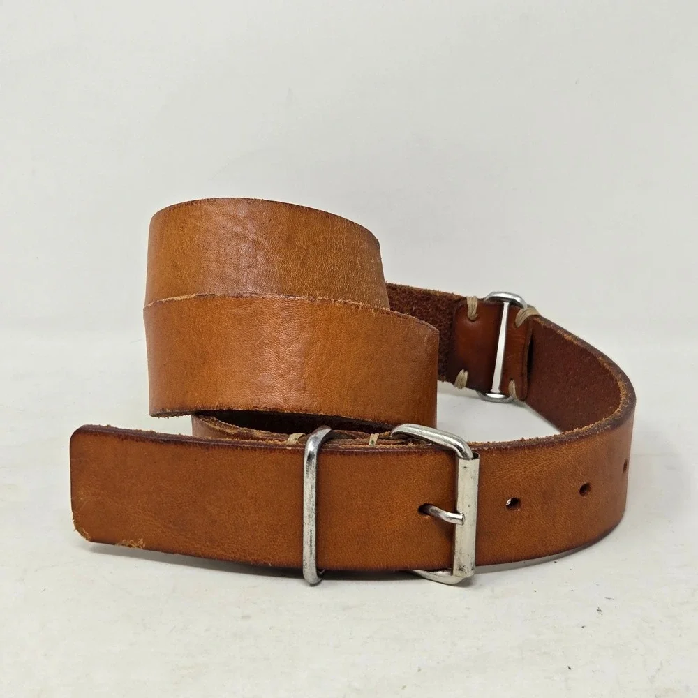 Gap Woens Brown Leather Belt Made in Italy Roller Buckle Size Medium 46295-01-1